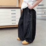 【90-150cm】デニムパンツ 男の子 配色切替 薄手 カジュアル 韓国風 ロングパンツ - 画像 (3)
