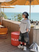 【90-160cm】半袖 Tシャツ 合わせやすい トレンド感 ゆったり 着せやすい トップス - 画像 (6)