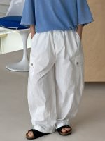 【90-160cm】パンツ 男の子 ボタンフライ カーゴパンツ ゆったり