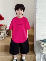 【90-150cm】半袖Tシャツ 男の子 ロゴプリント クルーネック カジュアル トップス - 画像 (6)