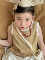 【90-140cm】ベスト or パンツ 女の子 ドット柄 フリル - 画像 (7)