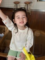 【90-140cm】Ｔシャツ or ショートパンツ 女の子 カートゥーン ボーダー柄 - 画像 (5)