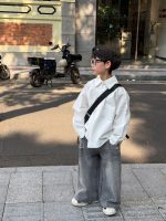 【90-160cm】シャツ 男の子 肌触り良い スッキリ 快適 合わせやすい トップス - 画像 (3)
