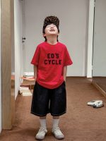 【90-150cm】半袖Tシャツ 男の子 アウトドア風 ロゴプリント カジュアル トップス 子供服 - 画像 (5)