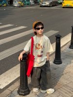 【90-160cm】半袖 Tシャツ 男の子 カジュアル ゆったり 快適 トップス - 画像 (3)