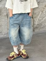 【90-160cm】ショートパンツ 男の子 カジュアル デニムパンツ - 画像 (4)