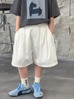 【90-160cm】ショートパンツ 男の子 無地 韓国風
