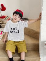 【90-150cm】半袖Tシャツ 男の子 アウトドア風 ロゴプリント カジュアル トップス 子供服 - 画像 (3)