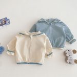 【73-120cm】アウター フード付き 無地 シンプル - 画像 (9)