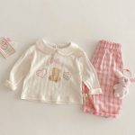 【73-120cm】トップスorボトムス 可愛い クマハート 女の子