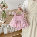 【66-90cm】キャミロンパース フリル 可愛い ベビー服 - 画像 (6)