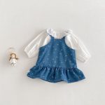 【73-110cm】ワンピース デニム ハート 蝶結び おしゃれ 女の子 - 画像 (7)