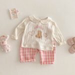 【73-120cm】トップスorボトムス 可愛い クマハート 女の子 - 画像 (7)