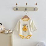 【66-90cm】ロンパース 可愛い 梨柄 ベビー服 - 画像 (4)