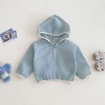 【73-120cm】アウター フード付き 無地 シンプル - 画像 (6)