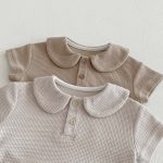 【66-90cm】ロンパース ワッフル 無地 シンプル 肌に優しい - 画像 (15)