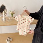 【66-90cm】ロンパース 蝶結び リブ 可愛い 肌触り良い 赤ちゃん - 画像 (7)