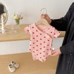 【66-90cm】ロンパース 蝶結び リブ 可愛い 肌触り良い 赤ちゃん - 画像 (8)