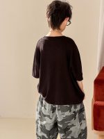 【90-160cm】半袖Ｔシャツ 男の子 ナチュラル 無地 合わせやすい - 画像 (9)