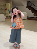 【90-140cm】キャミソール or デニムパンツ 女の子 チェック柄 - 画像 (4)