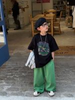 【90-160cm】半袖 Tシャツ 男の子 こなれ感 すっきり カジュアル トップス - 画像 (3)