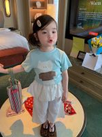 【90-140cm】Ｔシャツ or フェイクツーピースパンツ 女の子 韓国風 クマ柄 - 画像 (6)