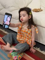 【90-140cm】キャミソール or デニムパンツ 女の子 チェック柄 - 画像 (6)