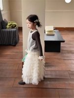 【90-150cm】長袖トップス or スカート 女の子 ガーリー チュール - 画像 (4)