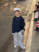 【90-160cm】長袖 Tシャツ 男の子 すっきり 韓国風 かっこいい 着せやすい トップス - 画像 (4)