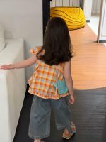 【90-140cm】キャミソール or デニムパンツ 女の子 チェック柄 - 画像 (7)