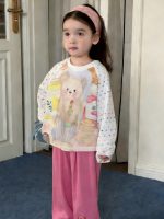 【90-150cm】Tシャツ or パンツ 女の子 おしゃれ ドット柄 カートゥーン - 画像 (3)