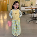 【90-150cm】セットアップ 女の子 可愛い チェック柄