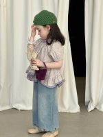 【90-140cm】半袖トップス or デニムパンツ 女の子 花柄 フリルデザイン - 画像 (4)