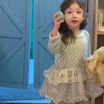 【90-150cm】キャミソール or インナー or デニムワイドパンツ 女の子 ドット柄