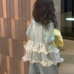 【90-150cm】キャミソール or インナー or デニムワイドパンツ 女の子 ドット柄 - 画像 (3)