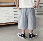 【90-150cm】ショートパンツ 男の子 ロゴプリント ウエスト紐付き やわらか カジュアル ボトムス - 画像 (12)