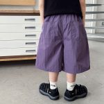 【90-150cm】カーゴショートパンツ 男の子 ベアタグ ウエストベルト付き 無地 カジュアル 子供服 おしゃれ - 画像 (9)