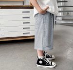 【90-150cm】ショートパンツ 男の子 ロゴプリント ウエスト紐付き やわらか カジュアル ボトムス - 画像 (9)