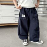 【90-150cm】ロングパンツ 男の子 アウトドア風 タグデザイン 軽量 薄手 カジュアル パンツ - 画像 (5)