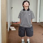 【90-150cm】カーゴショートパンツ 男の子 ウォッシュ加工 ポケット付き カジュアル 子供服 - 画像 (4)