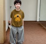 【90-150cm】ロングパンツ 男の子 細ボーダー 薄手 ゆったり カジュアル パンツ - 画像 (6)