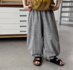 【90-150cm】ロングパンツ 男の子 細ボーダー 薄手 ゆったり カジュアル パンツ - 画像 (7)