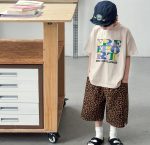 【90-150cm】ショートパンツ 男の子 レオパード柄 タグ付き ゆったり カジュアル ボトムス - 画像 (5)