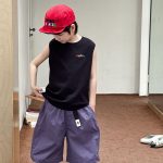 【90-150cm】タンクトップ 男の子 ロゴ刺繍 クルーネック カジュアル トップス - 画像 (7)