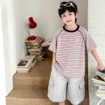 【90-150cm】カーゴショートパンツ 男の子 ウォッシュ加工 ポケット付き カジュアル 子供服 - 画像 (5)
