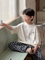 【90-160cm】半袖Ｔシャツ 男の子 ナチュラル 無地 合わせやすい - 画像 (6)