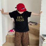【90-150cm】半袖Tシャツ 男の子 アウトドア風 ロゴプリント カジュアル トップス 子供服 - 画像 (11)