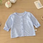 【73-100cm】セットアップ ブルーカーディガン＆花柄ブルマ おしゃれ ベビー服 - 画像 (6)
