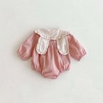 【66-90cm】ベビー 女の子 ウサギデザイン 耳付き 可愛い ロンパース出産祝い 写真映え