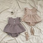 【66-100cm】セットアップ ベビー チェック フリル トップス＆パンツ - 画像 (8)